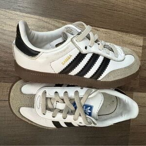 Adidas Kids Samba White Black Sneakers